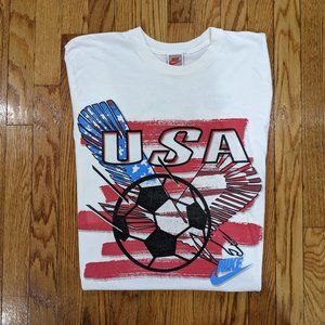 Rare Vintage Nike USA Soccer Shirt Made in USA